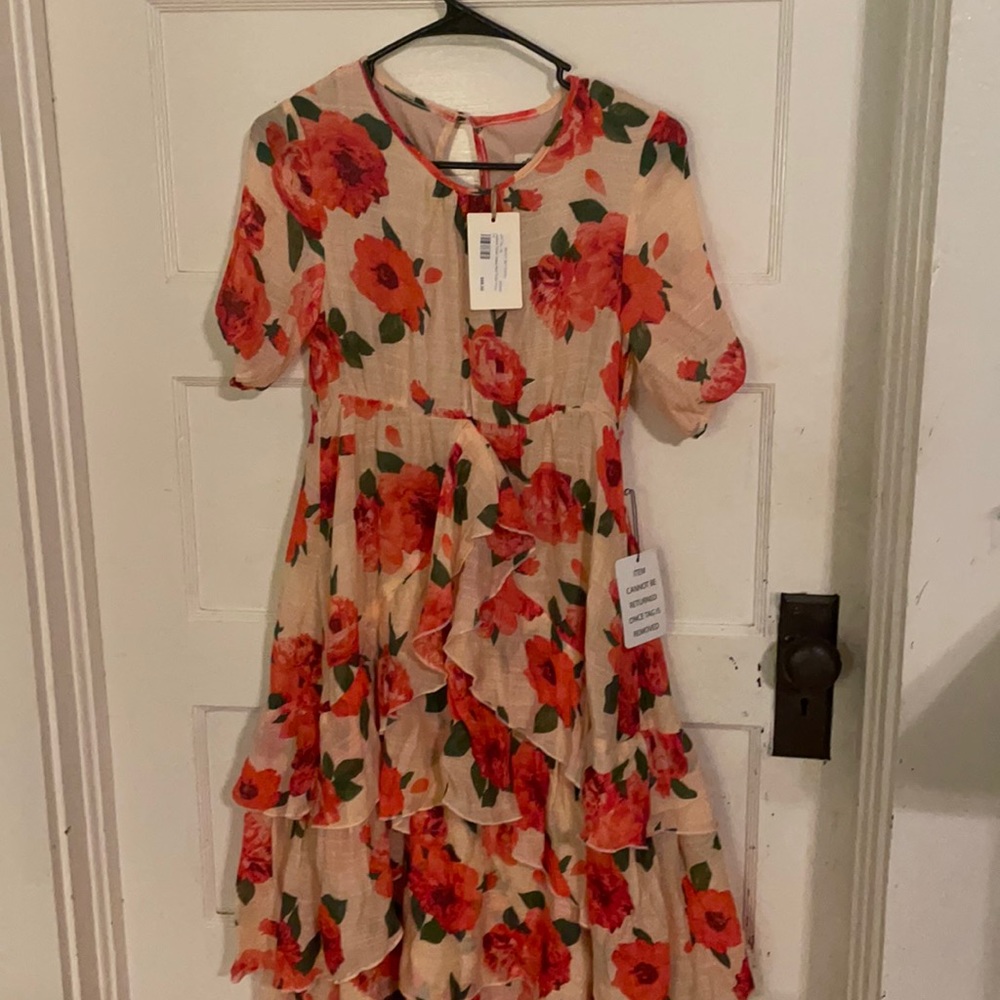 NWT girls size 14 MiaJoy Rose printed dress